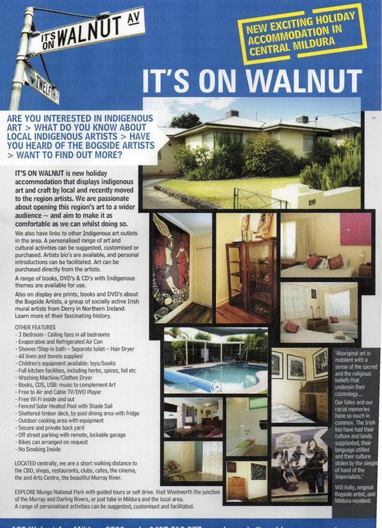 Villa It'S On Walnut Mildura Zimmer foto